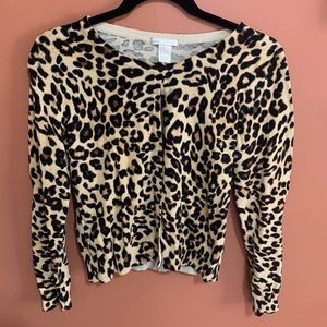 Cheetah print H&M cardigan